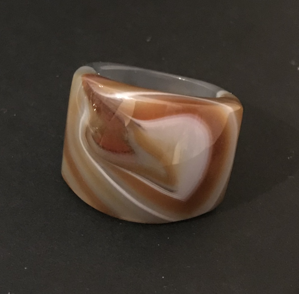 Streifen Karneol-Ring